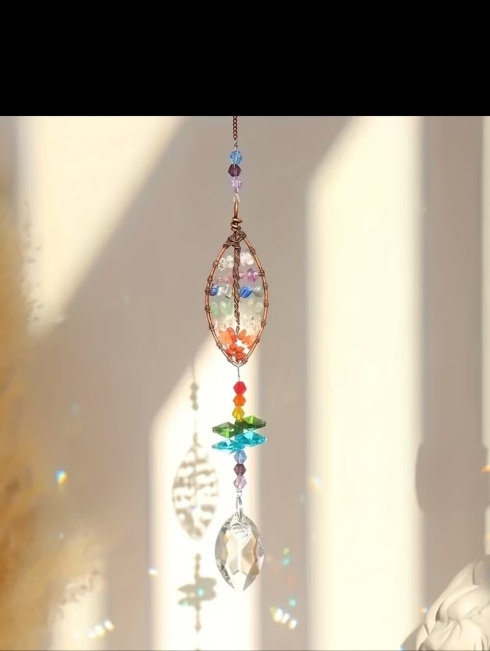 Rainbow Crystal Hanging Ornament - Multicolor Sun Catcher